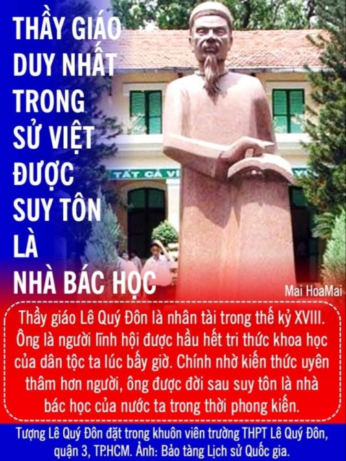 Lê Quý Đôn: Thầy giáo duy nhất trong sử Việt được suy tôn là nhà bác học.